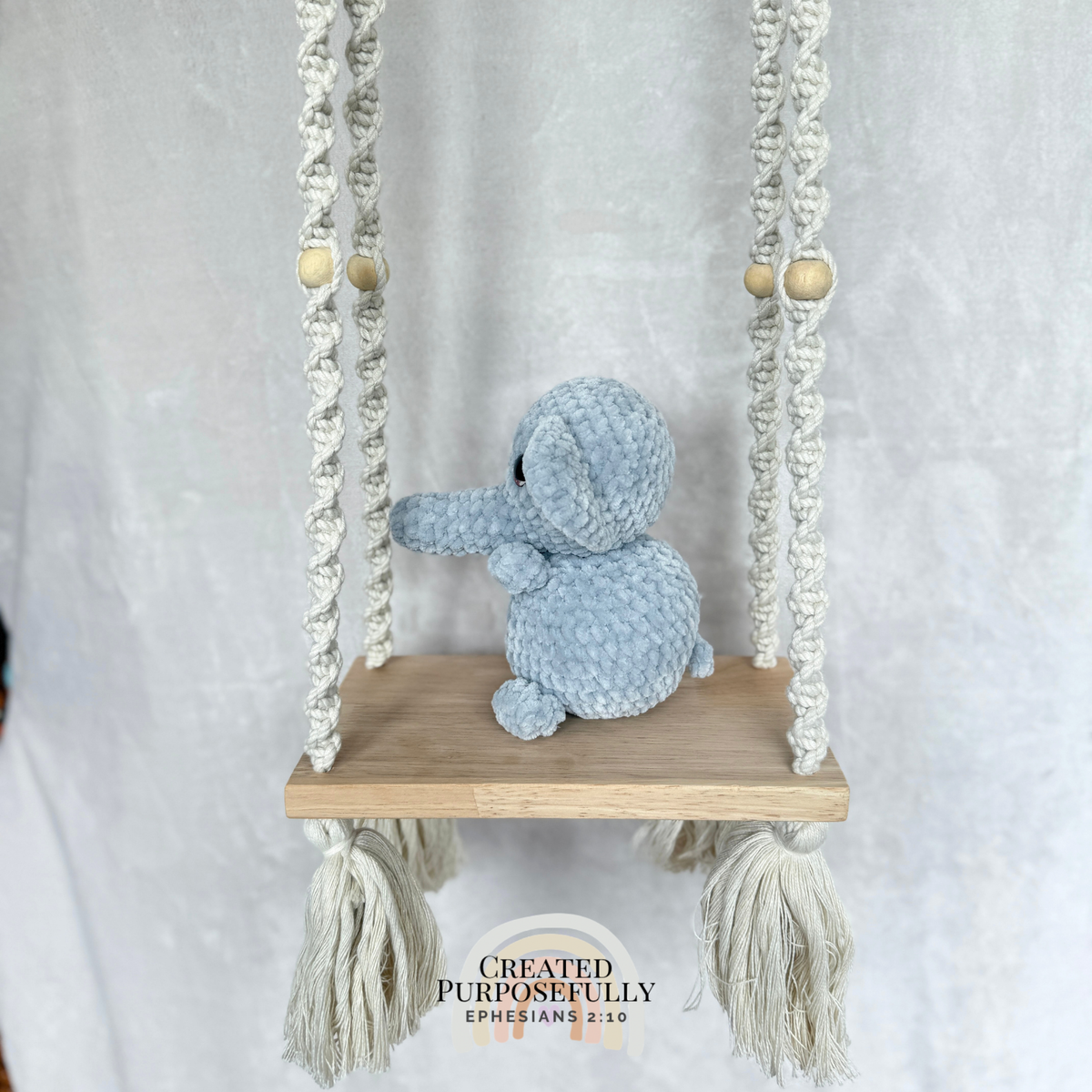Handmade Crochet Elephant Plush | Soft Stuffed Elephant | Cute Animal Gift for Kids