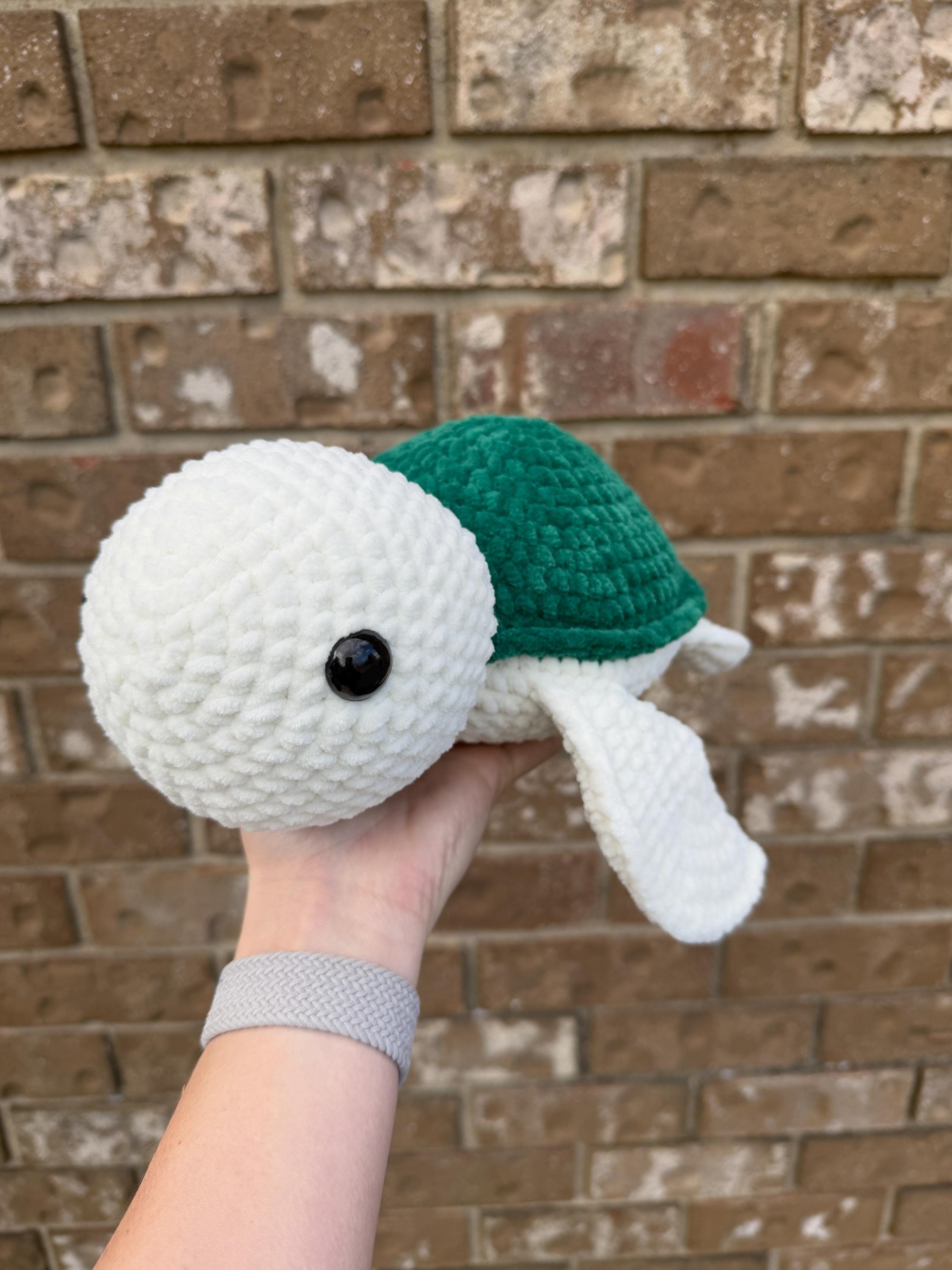 Sea Turtle Crochet Plushie | Soft Green Amigurumi Stuffed Animal