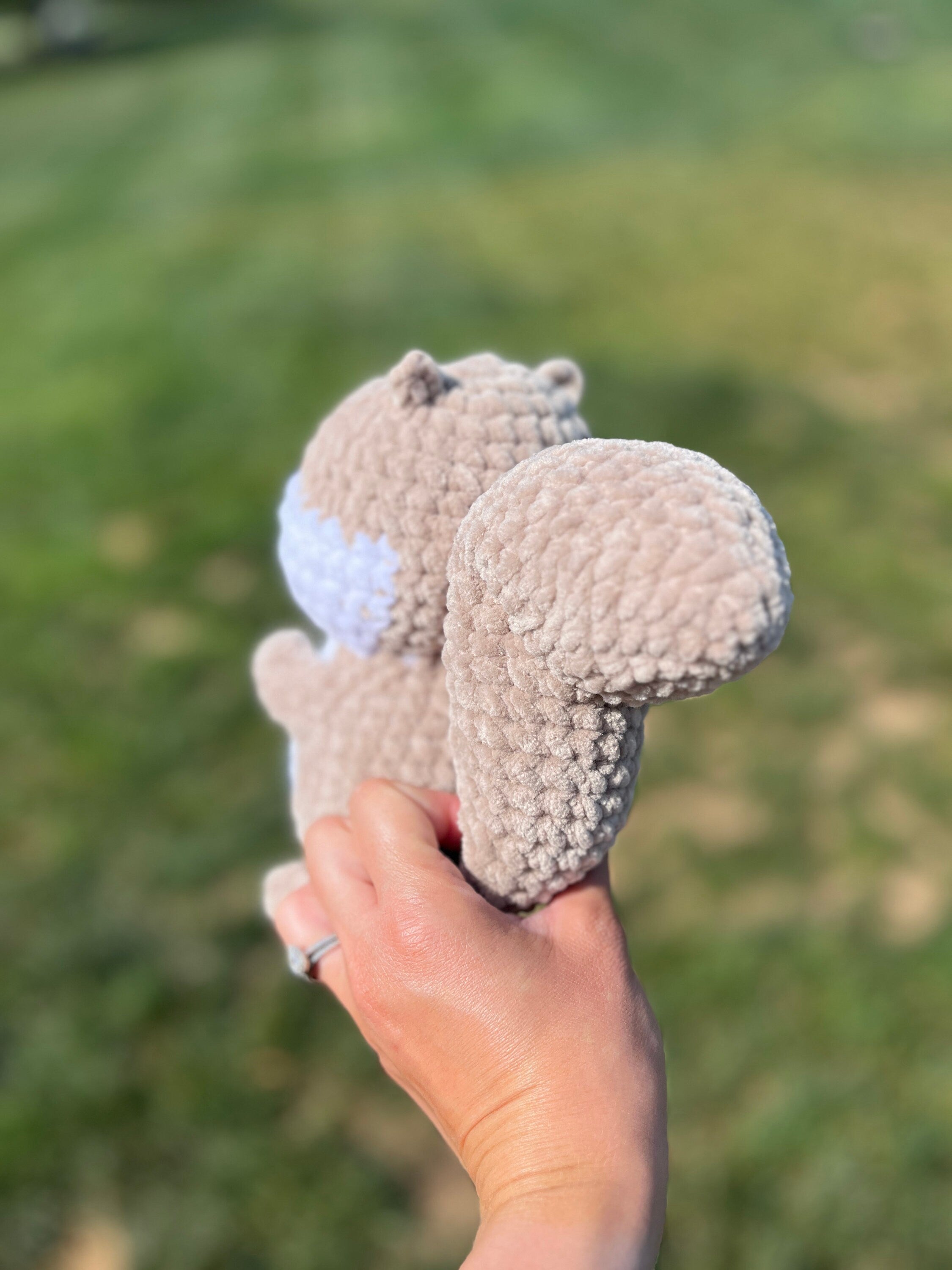 Squirrel Crochet Plushie, Soft Stuffed Amigurumi