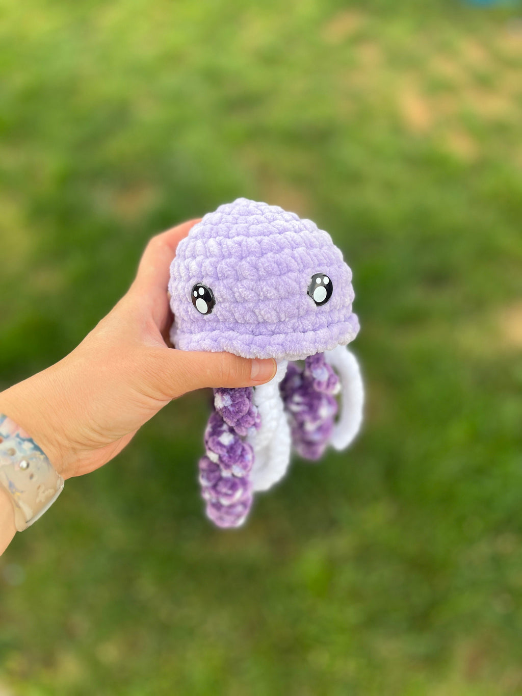 Jellyfish Small Crochet Plushie Amigurumi, Soft Stuffed Toy
