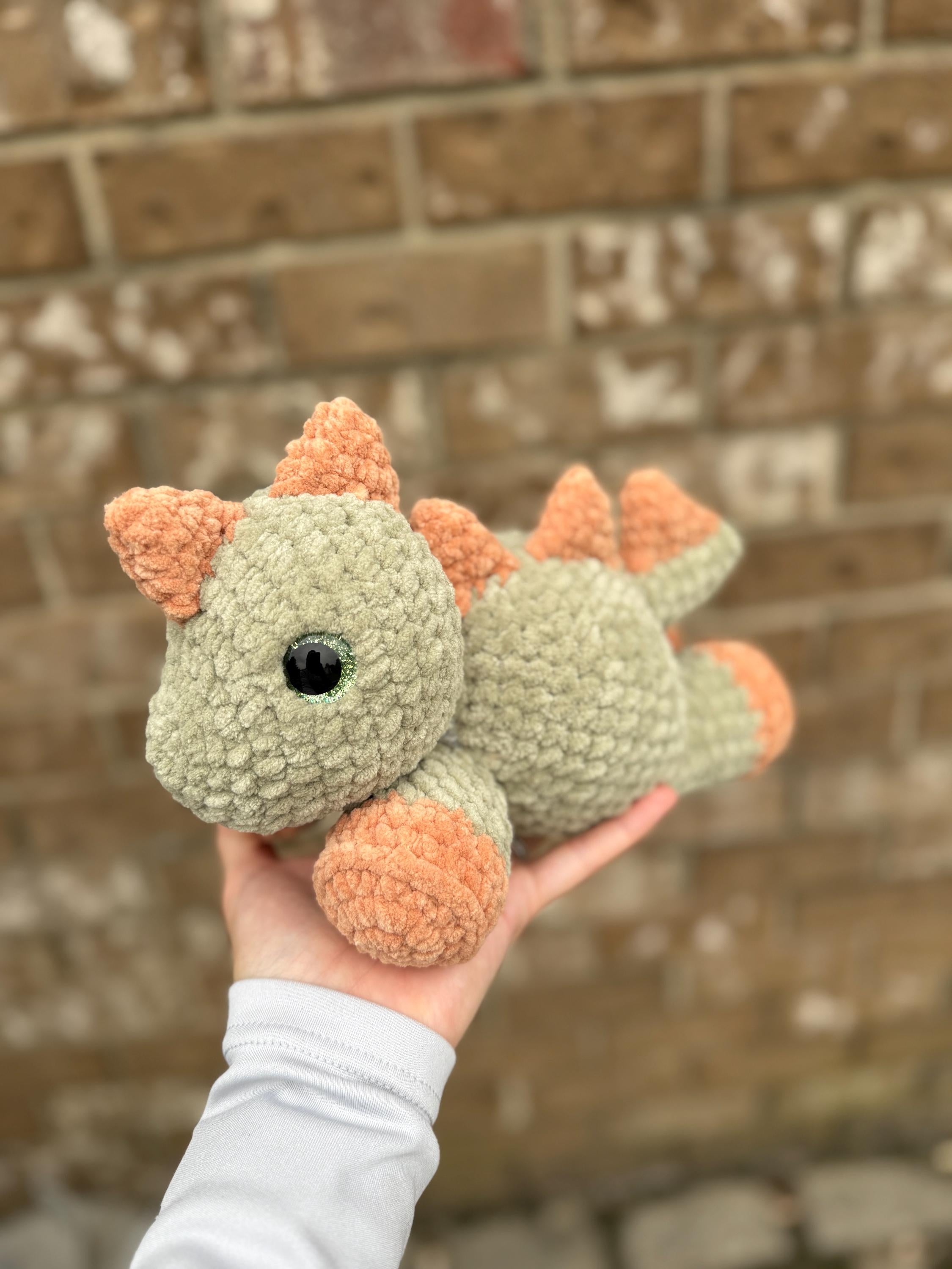 Crochet Triceratops and Stegosaurus, Low Sew Dinosaur Pattern (Digital Download)