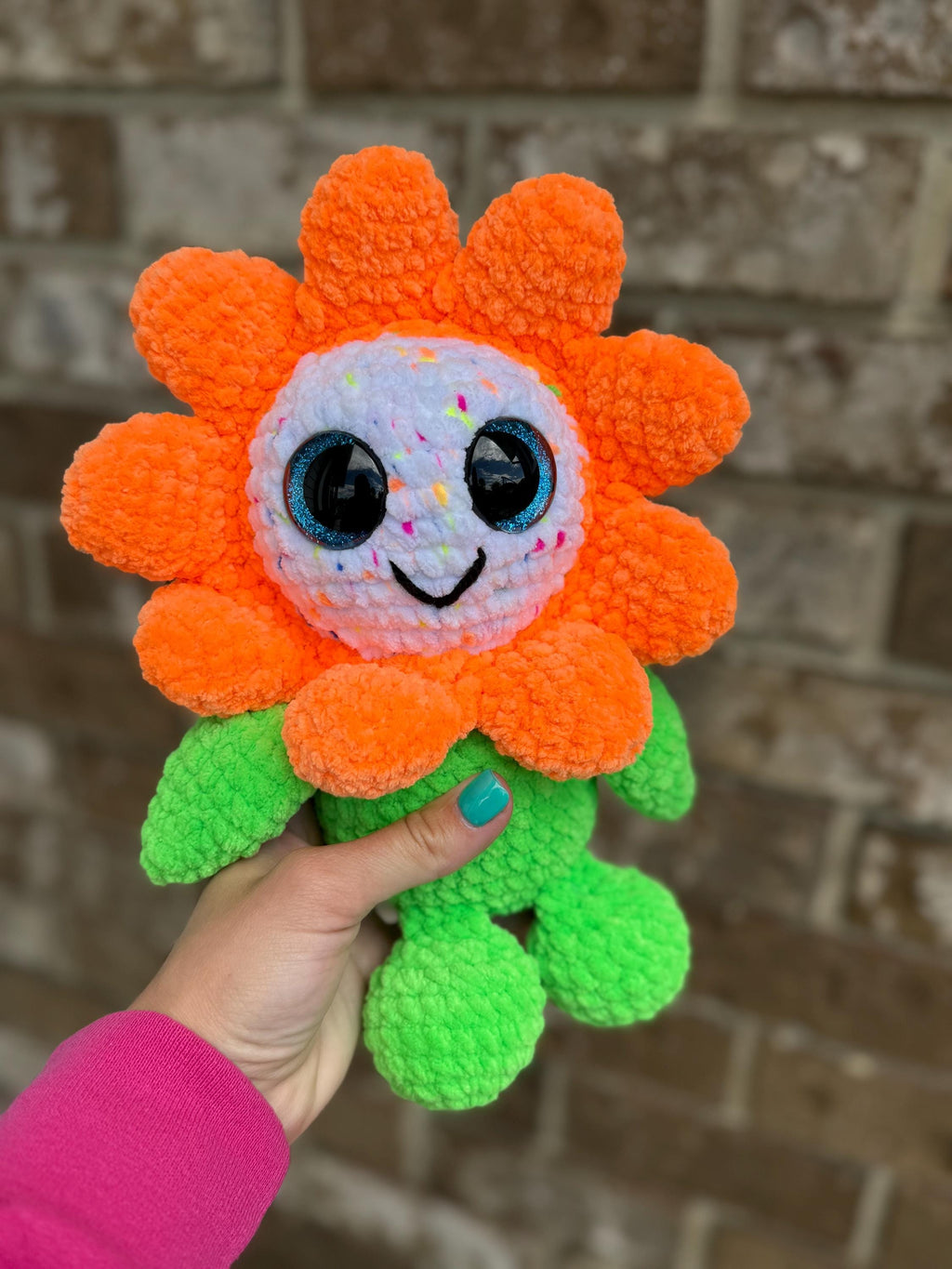 Flower Crochet Plush • Handmade Amigurumi Toy, Gift for Kids