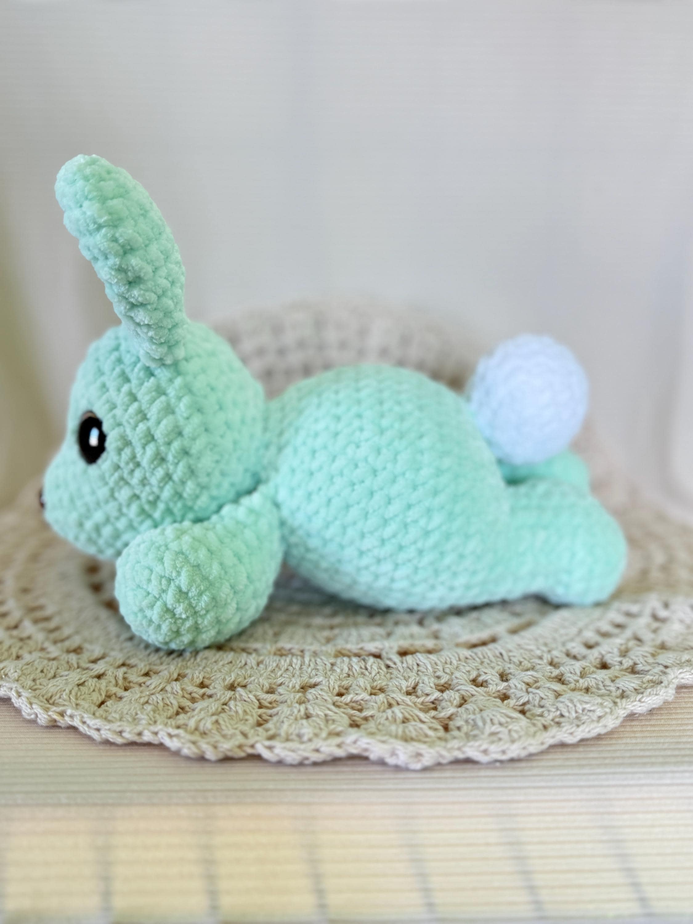 Crochet Clover the Bunny Amigurumi Pattern, Low Sew (Digital Download)