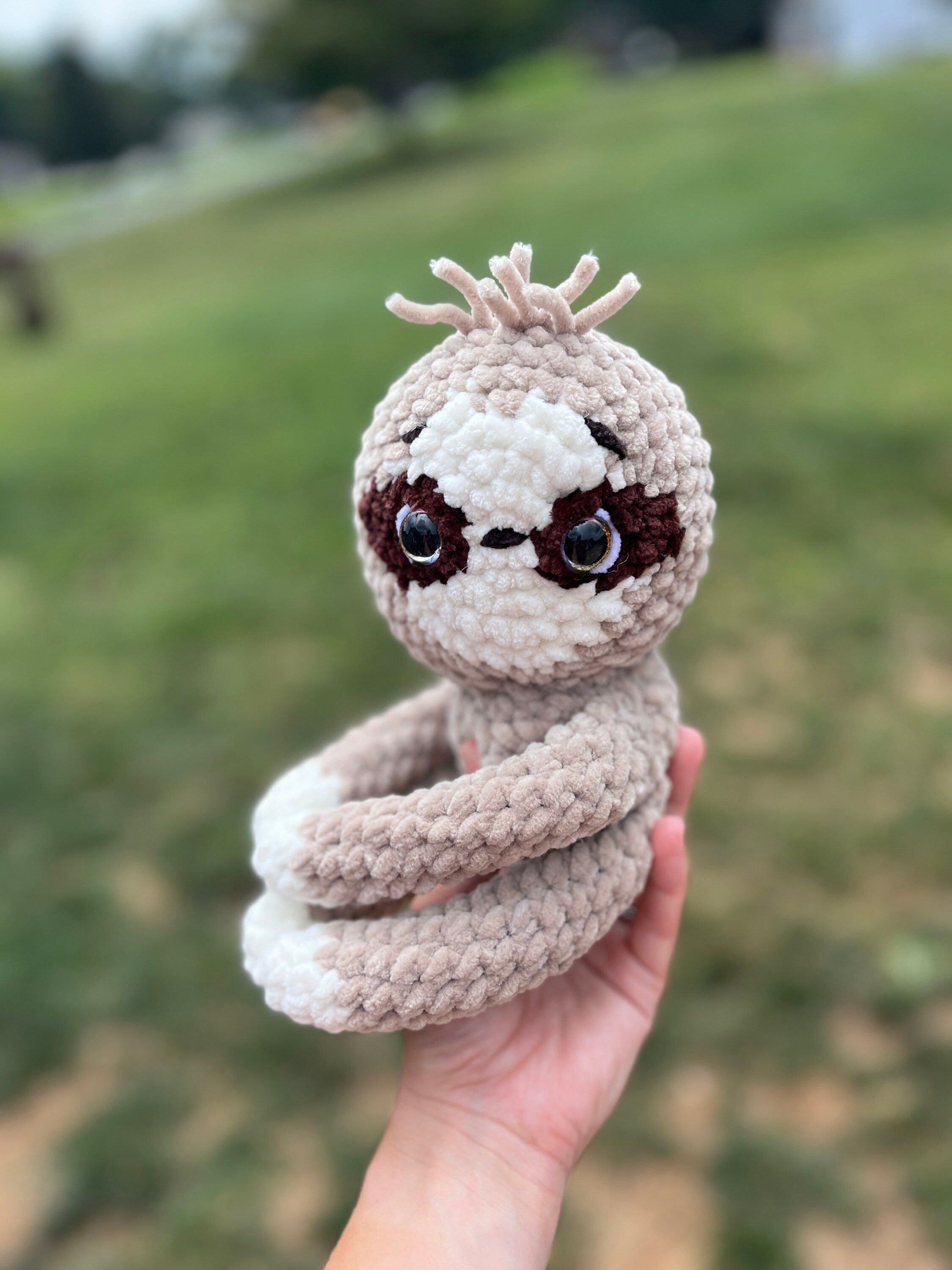 Sloth Handmade Crochet Plushie, Stuffed Amigurumi Gift