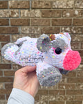 Crochet Cow Amigurumi Pattern, Low Sew Highland Cow (Instant Download)