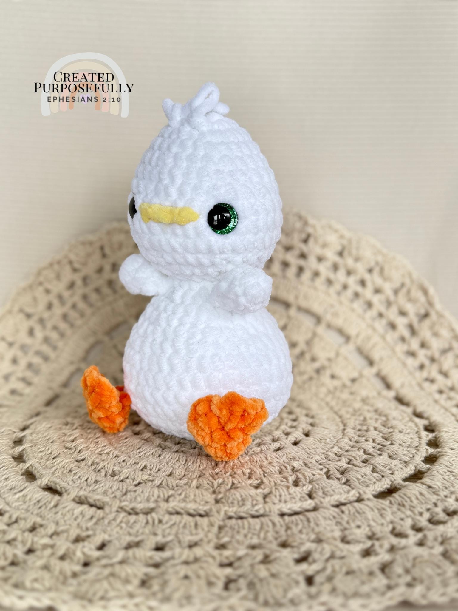READY TO SHIP Color Crochet Plush Duck, Stuffed Amigurumi