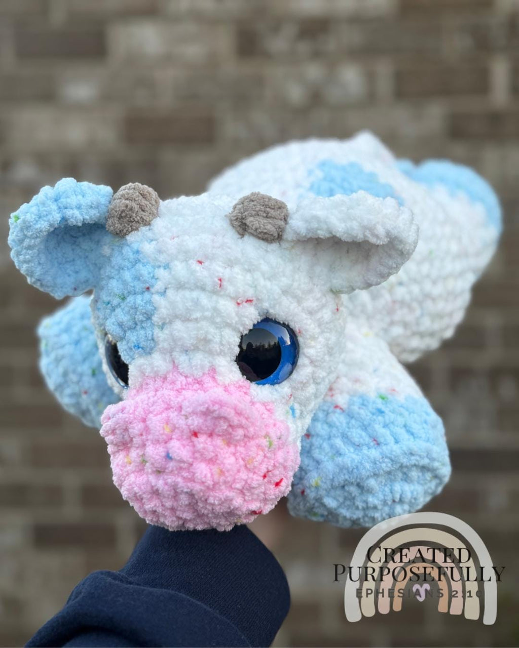 Crochet Cow Amigurumi Pattern, Low Sew Highland Cow (Instant Download)