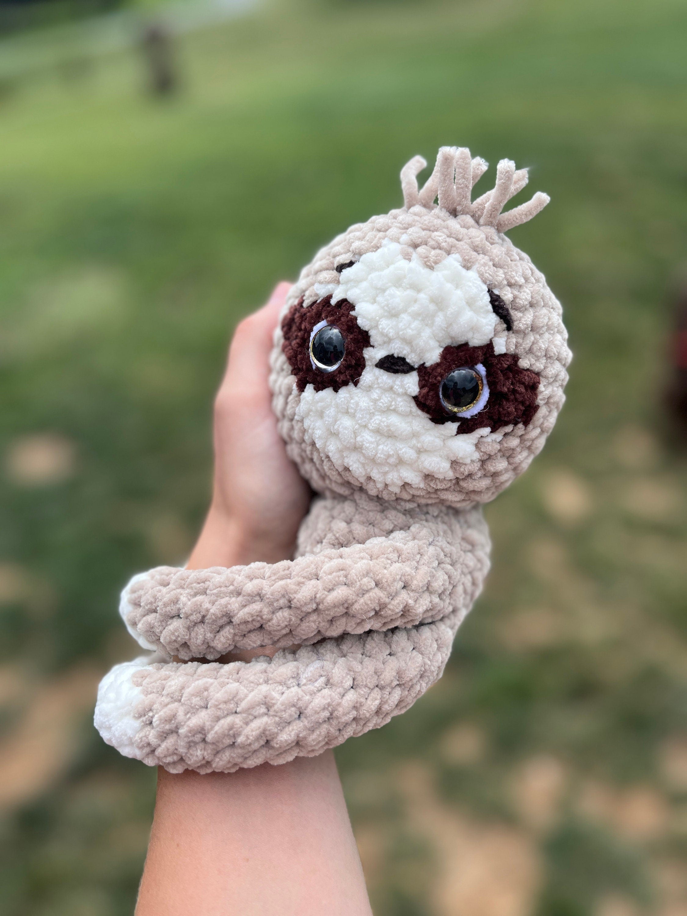 Sloth Handmade Crochet Plushie, Stuffed Amigurumi Gift