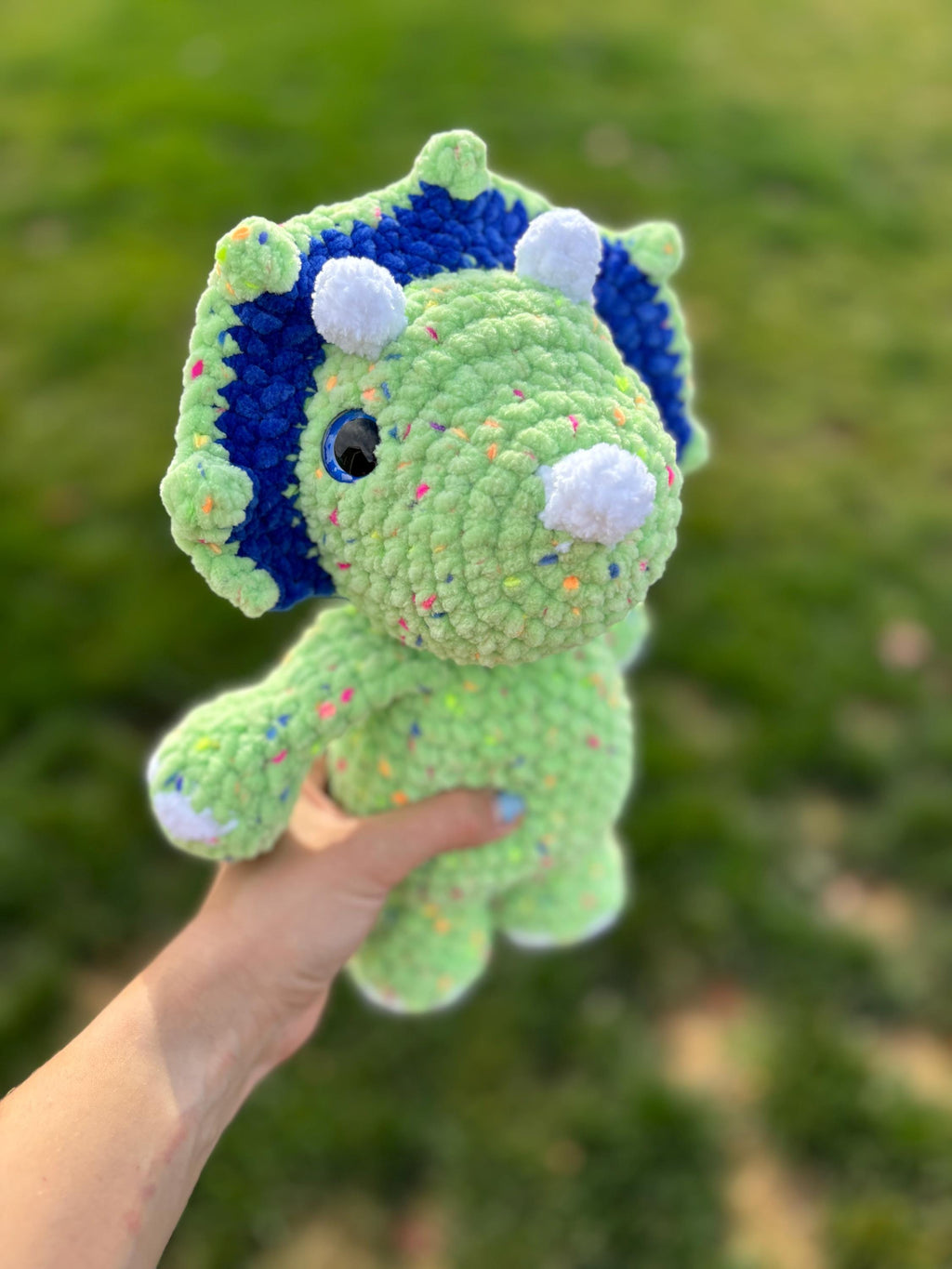 Triceratops Crochet Plushie | Stuffed Amigurumi