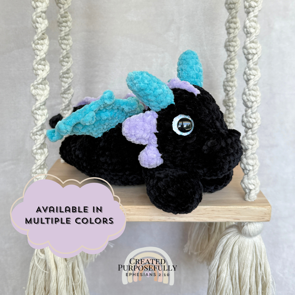 Handmade Crochet Dragon Plush | Soft Amigurumi Dragon Gift Multiple Colors Available