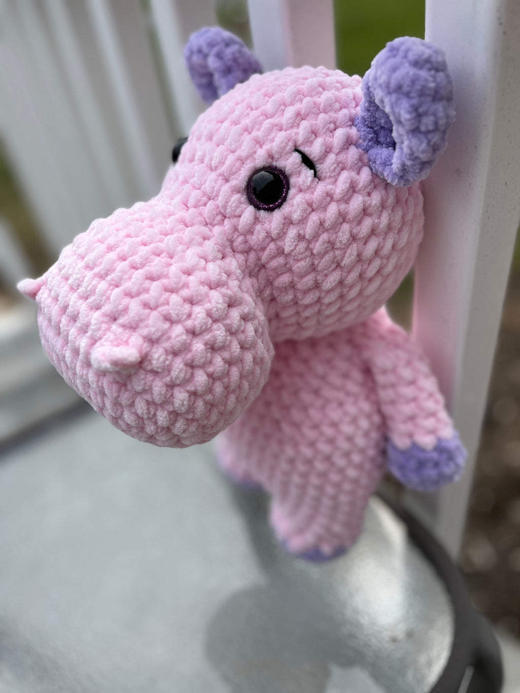 Hippopotamus Crochet Plushie | Soft Stuffed Amigurumi Toy