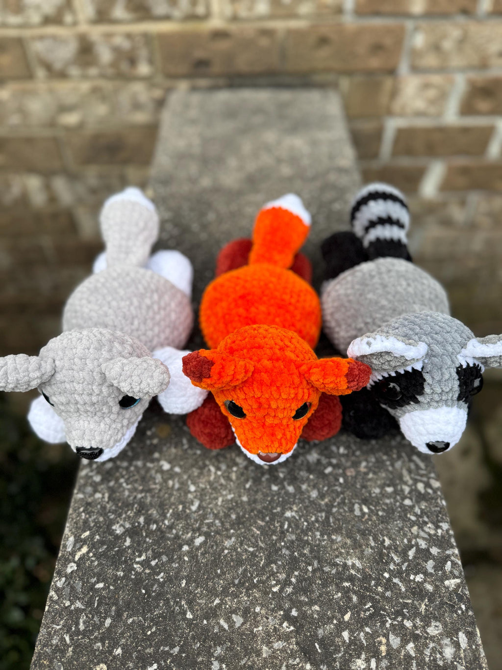 Fox, Wolf, and Raccoon Crochet Amigurumi Pattern (Digital Download)