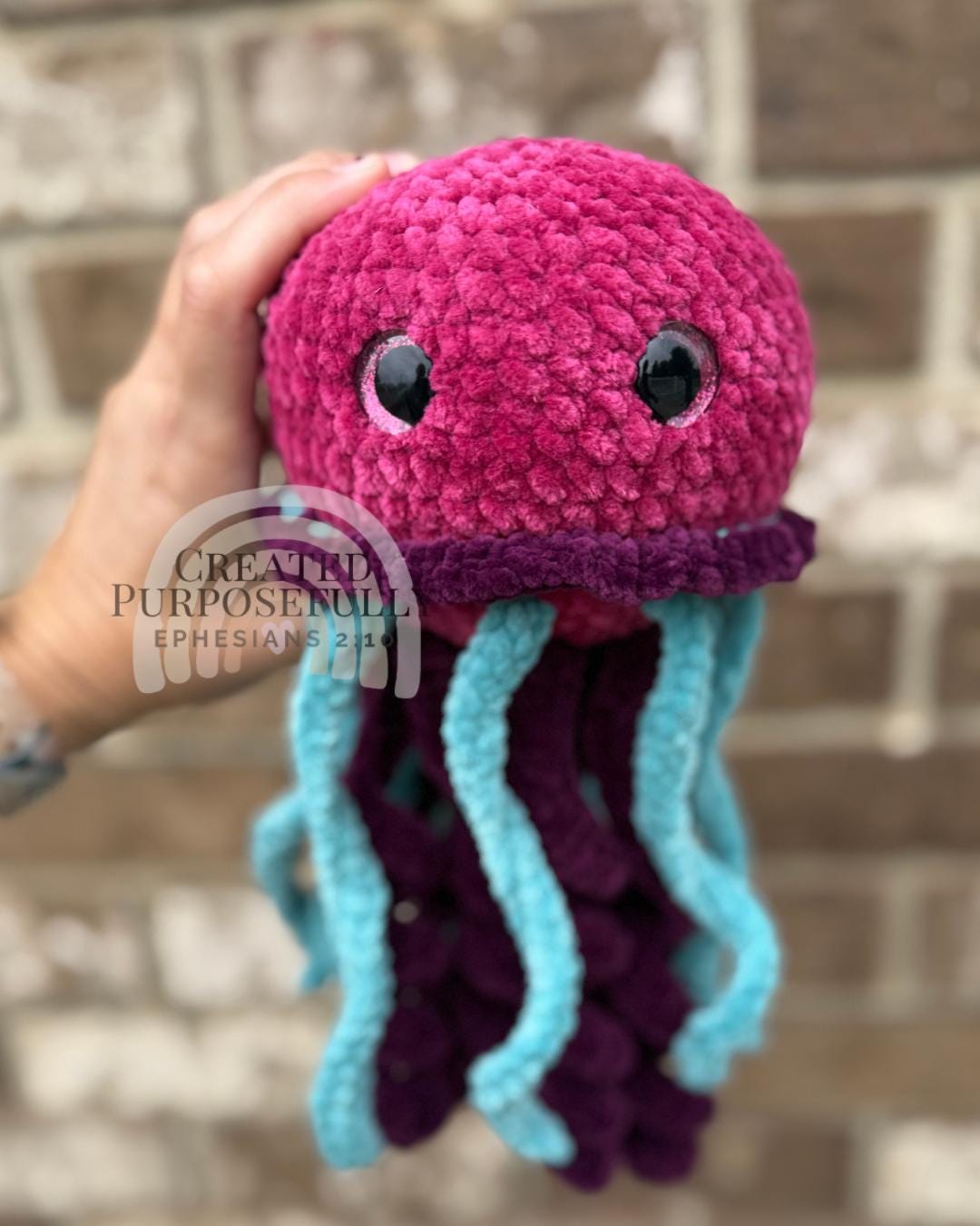 No Sew Crochet Jellyfish Pattern, Jem the Jellyfish Amigurumi (Instant Download)