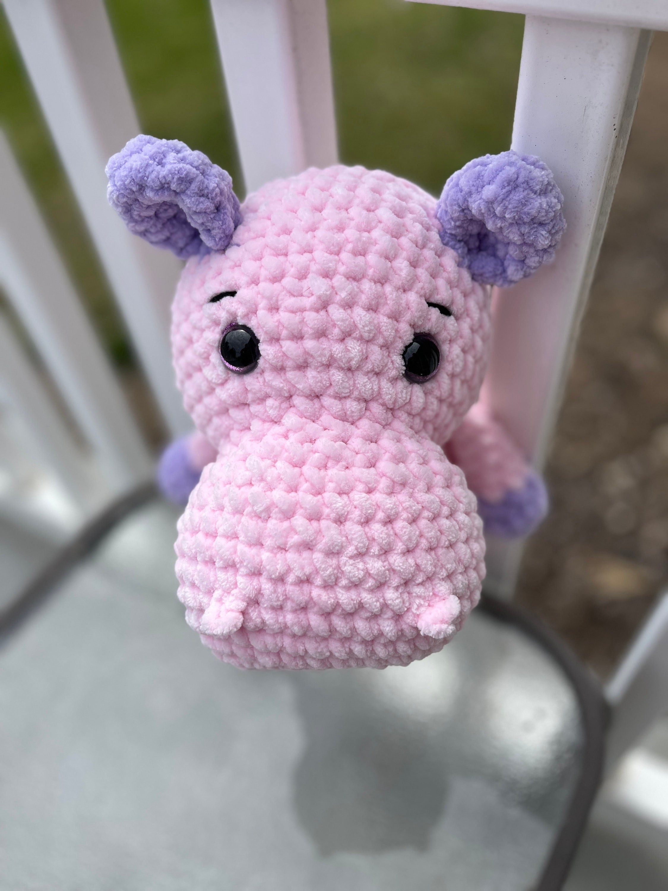 Hippopotamus Crochet Plushie | Soft Stuffed Amigurumi Toy