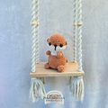 Handmade crochet otter plush made with soft cuddly yarn by Created Purposefully