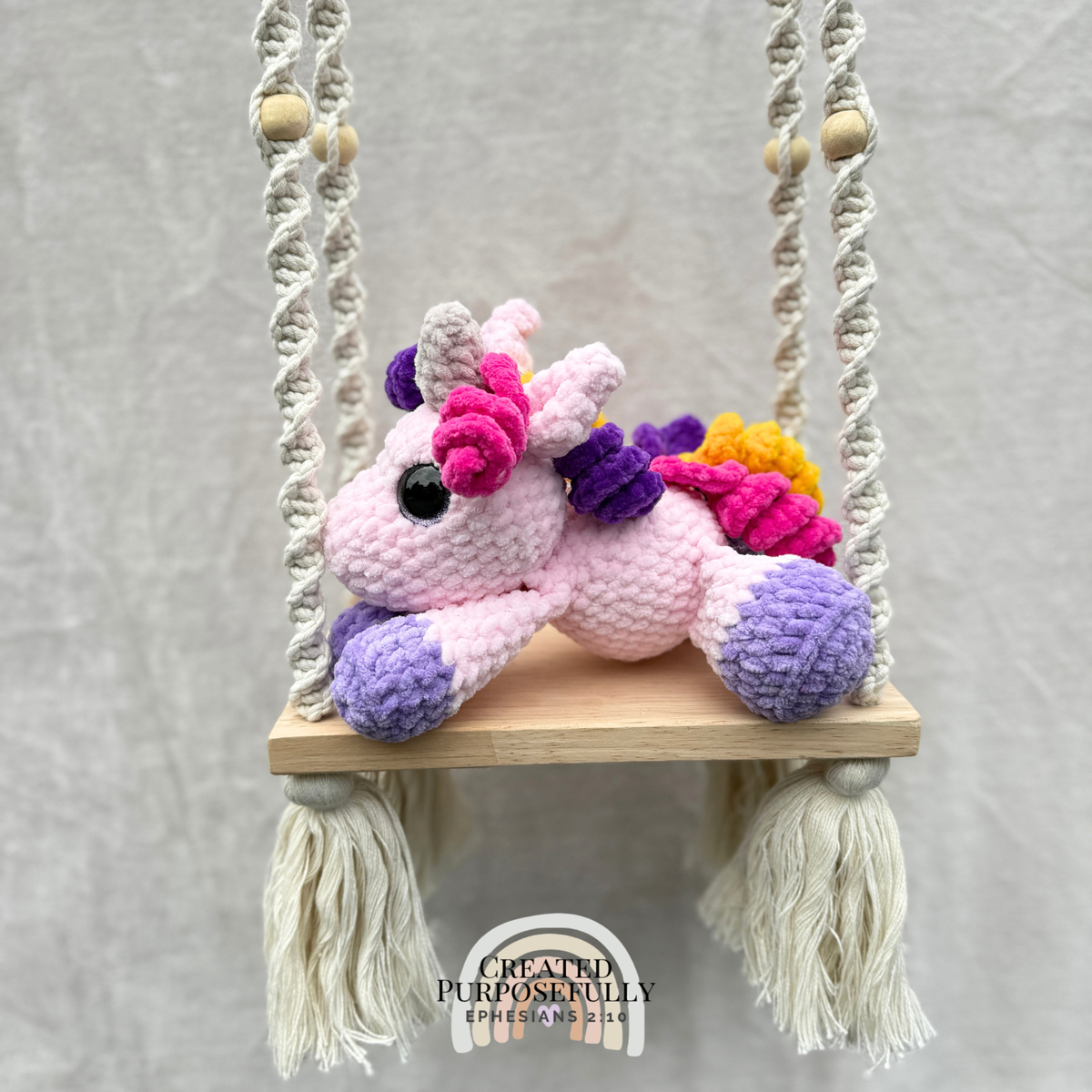 Crochet Unicorn Plush | Handmade Magical Stuffed Animal