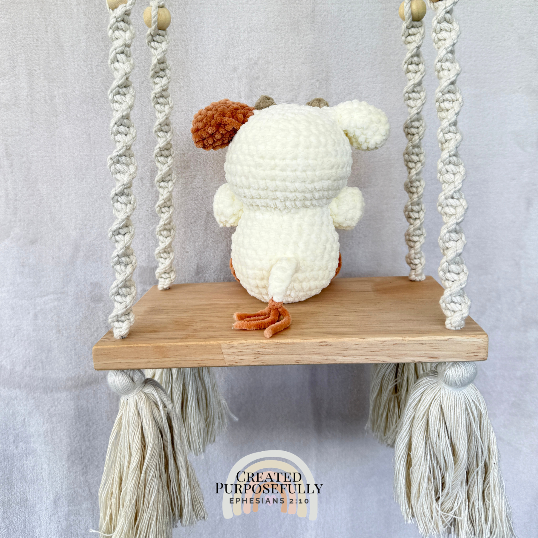 Handmade crochet cow plush in colorful and brown designs made with soft plush yarn