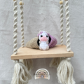Handmade crochet Ice Cream Cow plush with a mini cow inside a soft ice cream cone, made with plush yarn for kids and cow lovers.