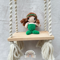 Handmade crochet mini mermaid plush made with soft plush yarn, a cute stuffed mermaid doll for kids, ocean lovers, and fantasy fans.