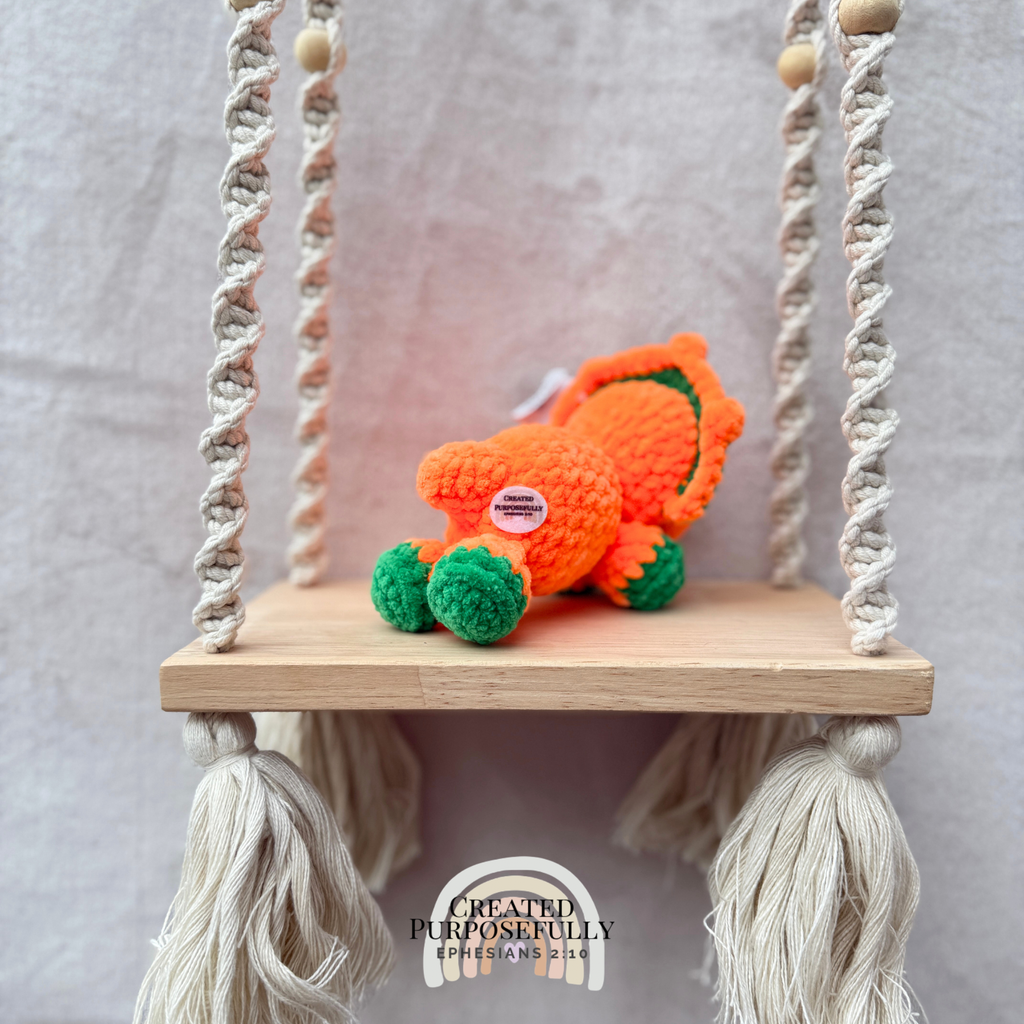 Handmade crochet mini Triceratops plush made with soft plush yarn, a cute stuffed dinosaur gift for kids, dino lovers, and plush collectors.