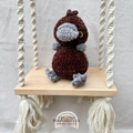 Handmade crochet platypus plush made with soft plush yarn, a cute stuffed platypus gift for kids, animal lovers, and plush collectors.