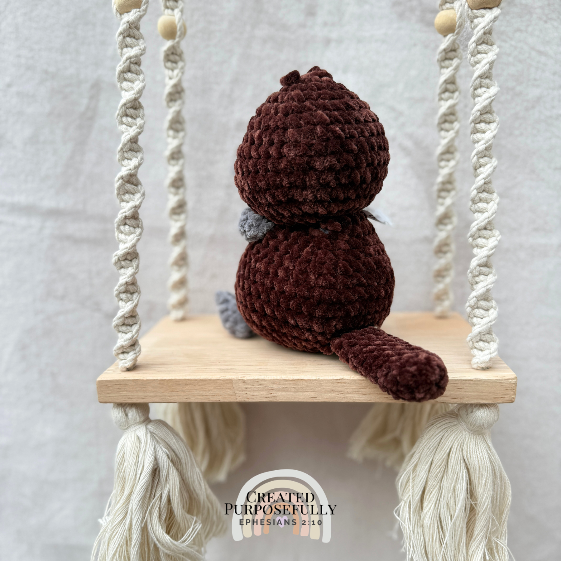 Handmade crochet platypus plush made with soft plush yarn, a cute stuffed platypus gift for kids, animal lovers, and plush collectors.