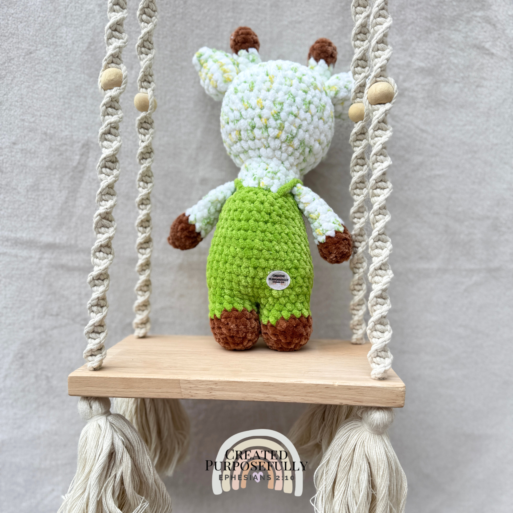 Handmade crochet standing giraffe made with ultra soft plush yarn. Choose yellow or white giraffe. A sweet gift for giraffe lovers of all ages.
