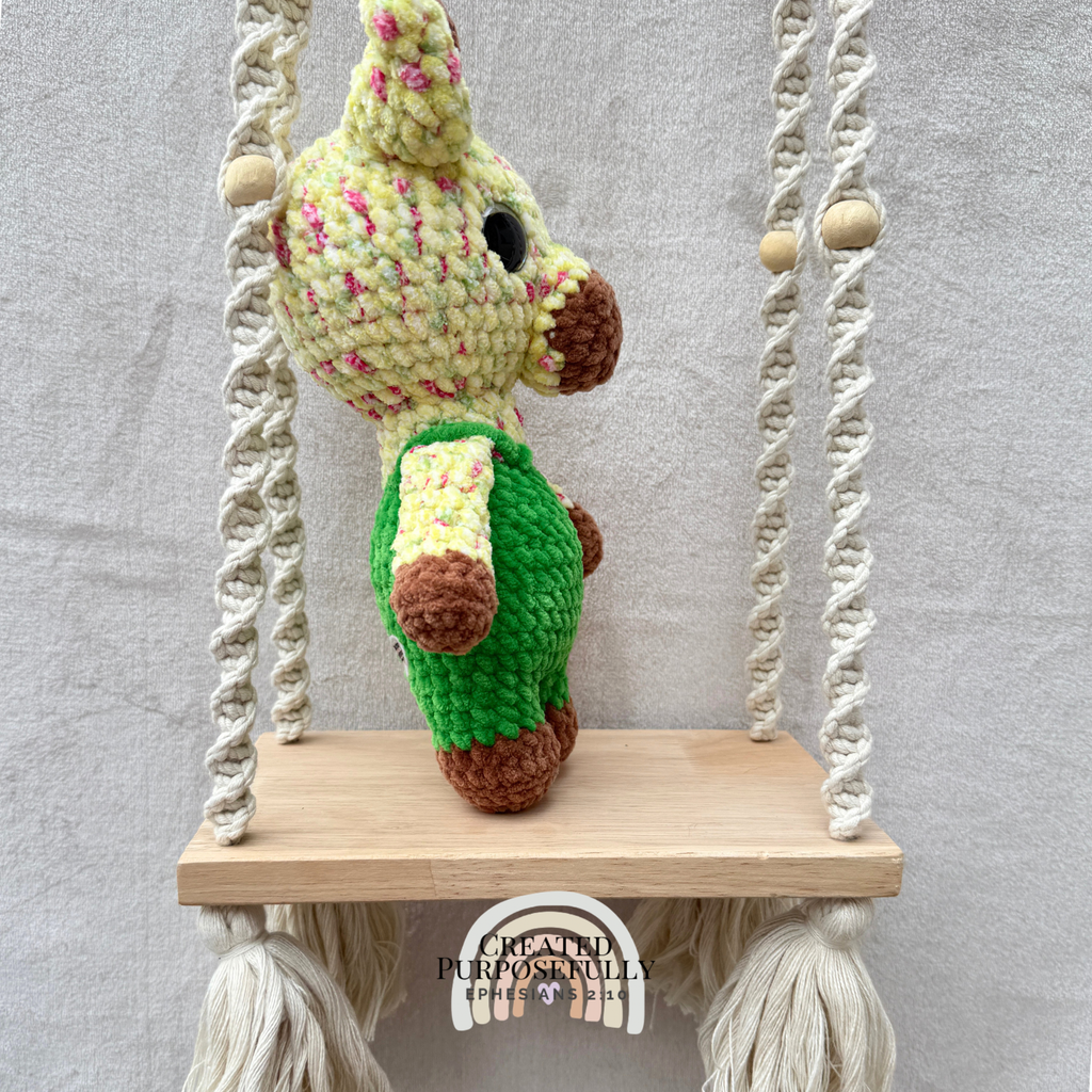 Handmade crochet standing giraffe made with ultra soft plush yarn. Choose yellow or white giraffe. A sweet gift for giraffe lovers of all ages.