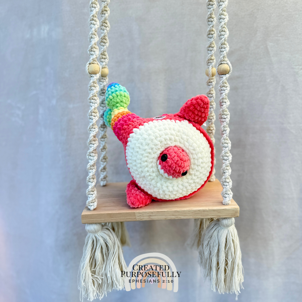 Handmade crochet whale family with one mama whale and two baby whales made with soft plush yarn