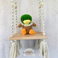 Handmade mallard crochet duck plush made with soft plush yarn and detailed handmade features