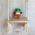 Handmade mallard duck crochet plush made with soft plush yarn and detailed handmade features