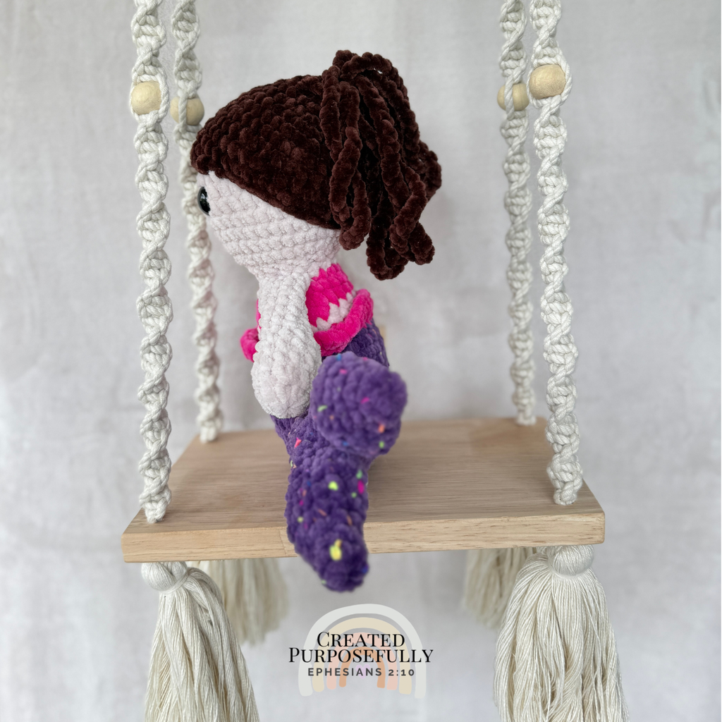Handmade Crochet Mermaid Plush | Soft Amigurumi Mermaid Doll Gift