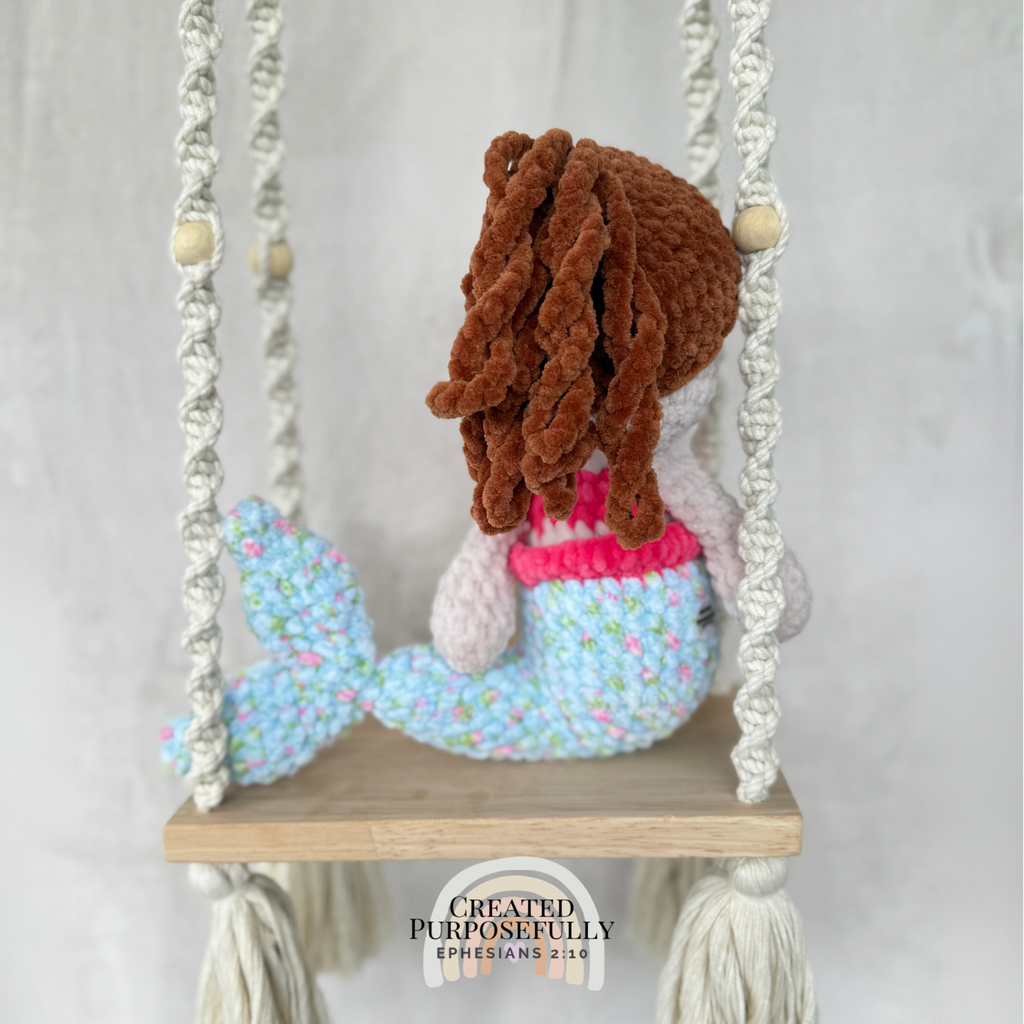 Handmade Crochet Mermaid Plush | Soft Amigurumi Mermaid Doll Gift