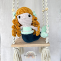 Handmade Crochet Mermaid Plush | Soft Amigurumi Mermaid Doll Gift