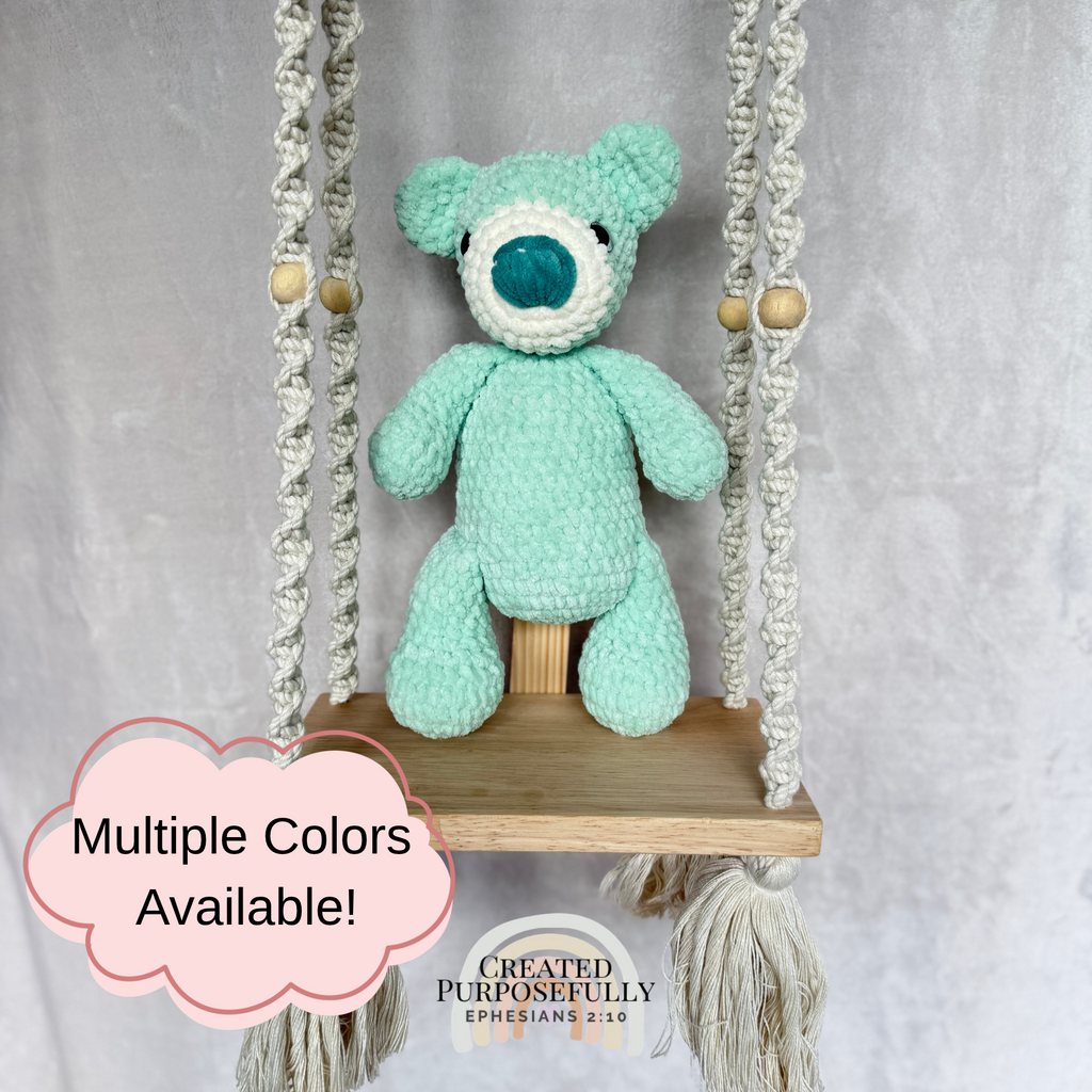 Handmade Crochet Bear Plush | Soft Amigurumi Bear Multiple Colors Available