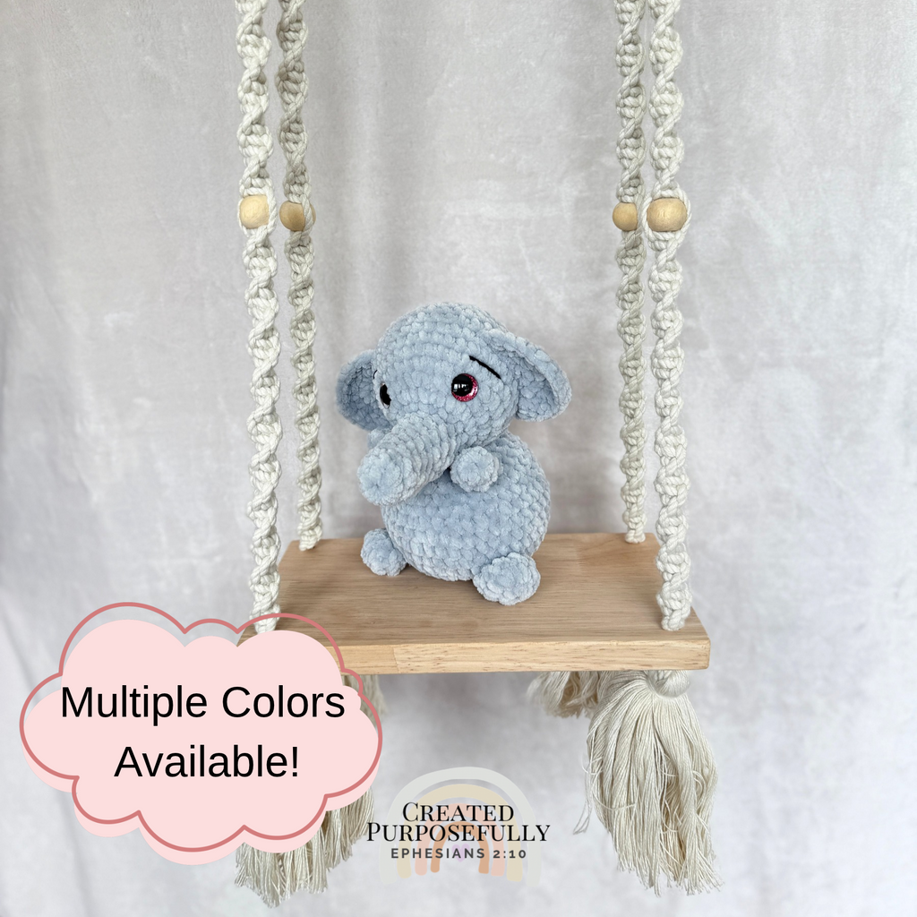 Handmade Crochet Elephant Plush | Soft Stuffed Elephant | Cute Animal Gift for Kids