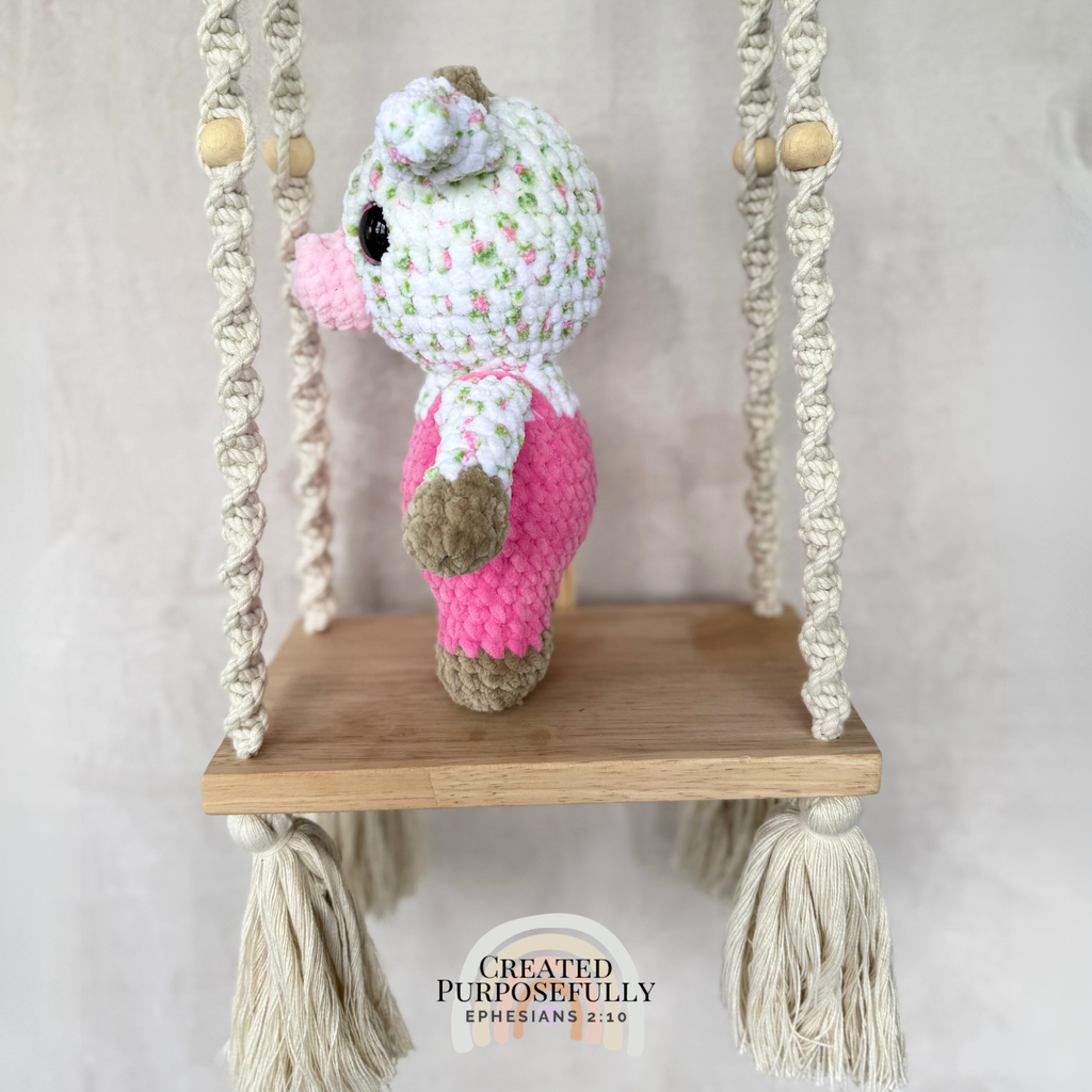 Handmade Crochet Standing Cow Plush | Amigurumi Cow in Overalls