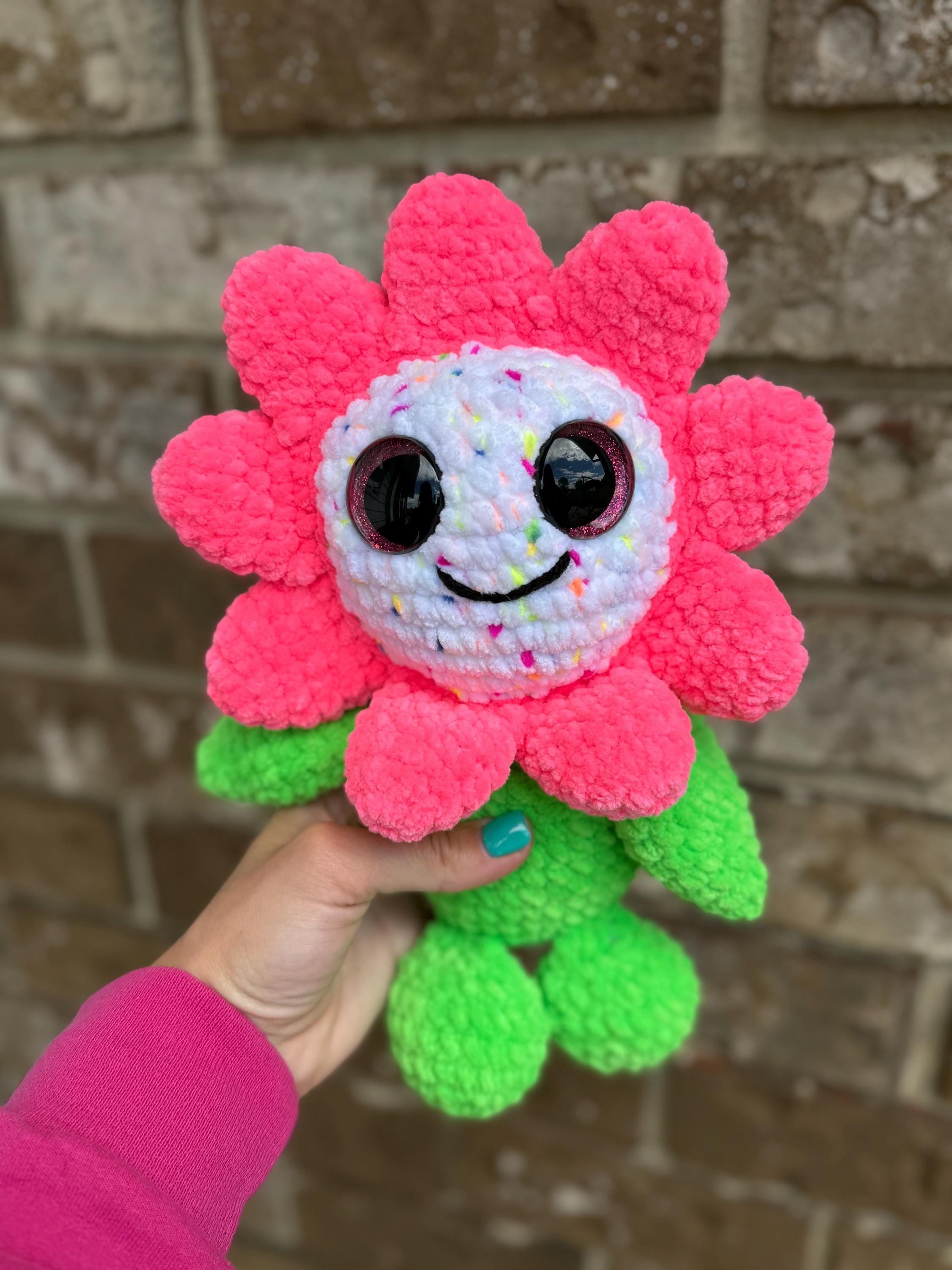 Flower Crochet Plush • Handmade Amigurumi Toy, Gift for Kids
