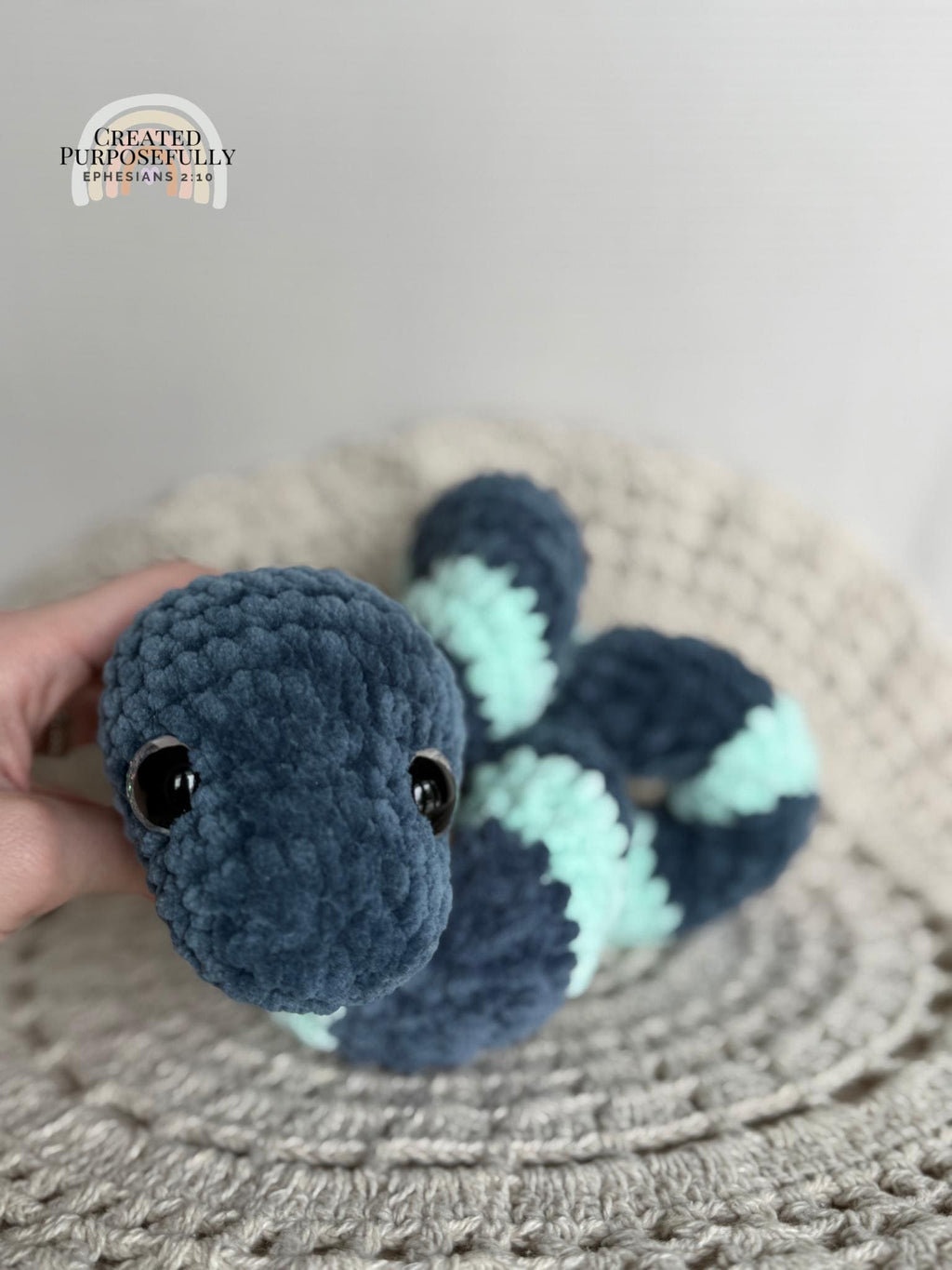Curl Snake Crochet Plushie, Soft Stuffed Amigurumi Gift