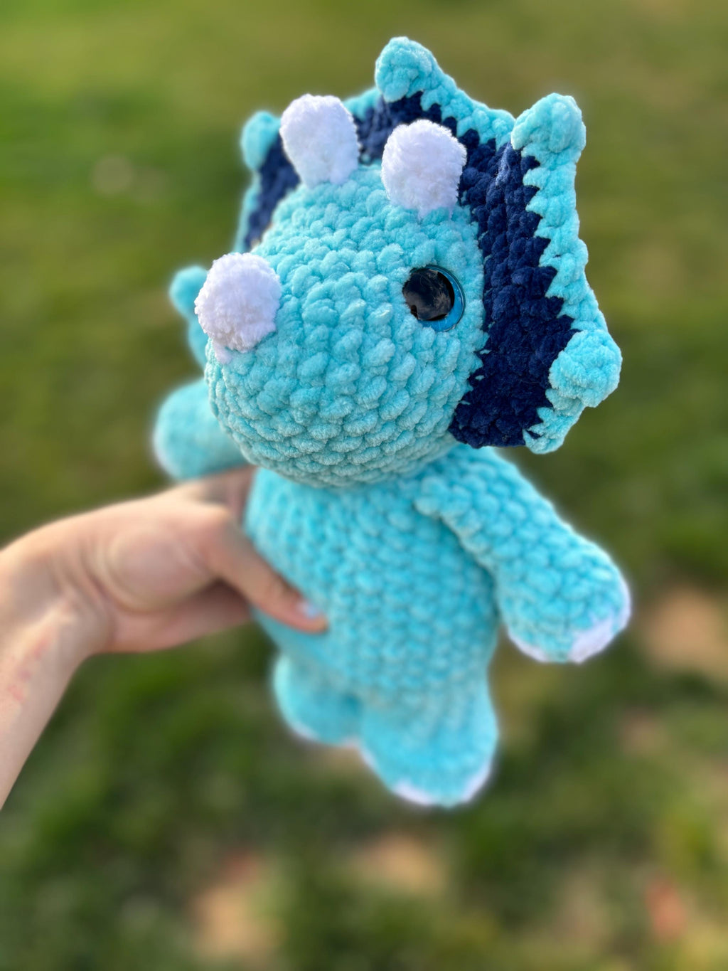 Triceratops Crochet Plushie | Stuffed Amigurumi