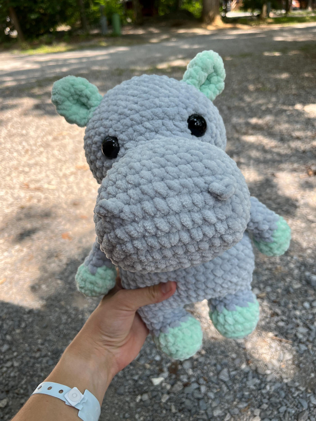 Hippopotamus Crochet Plushie | Soft Stuffed Amigurumi Toy