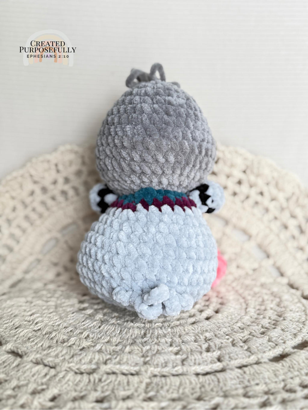READY TO SHIP Color Crochet Plush Pigeon, Stuffed Amigurumi