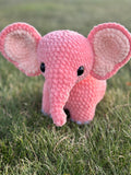 Elephant Crochet Plushie, Personalized Name Tag - Baby Shower Gift