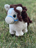 Horse Standing Crochet Plushie: Soft Stuffed Animal Toy