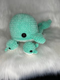 Whale Crochet Plushie | Soft Stuffed Animal with Babies