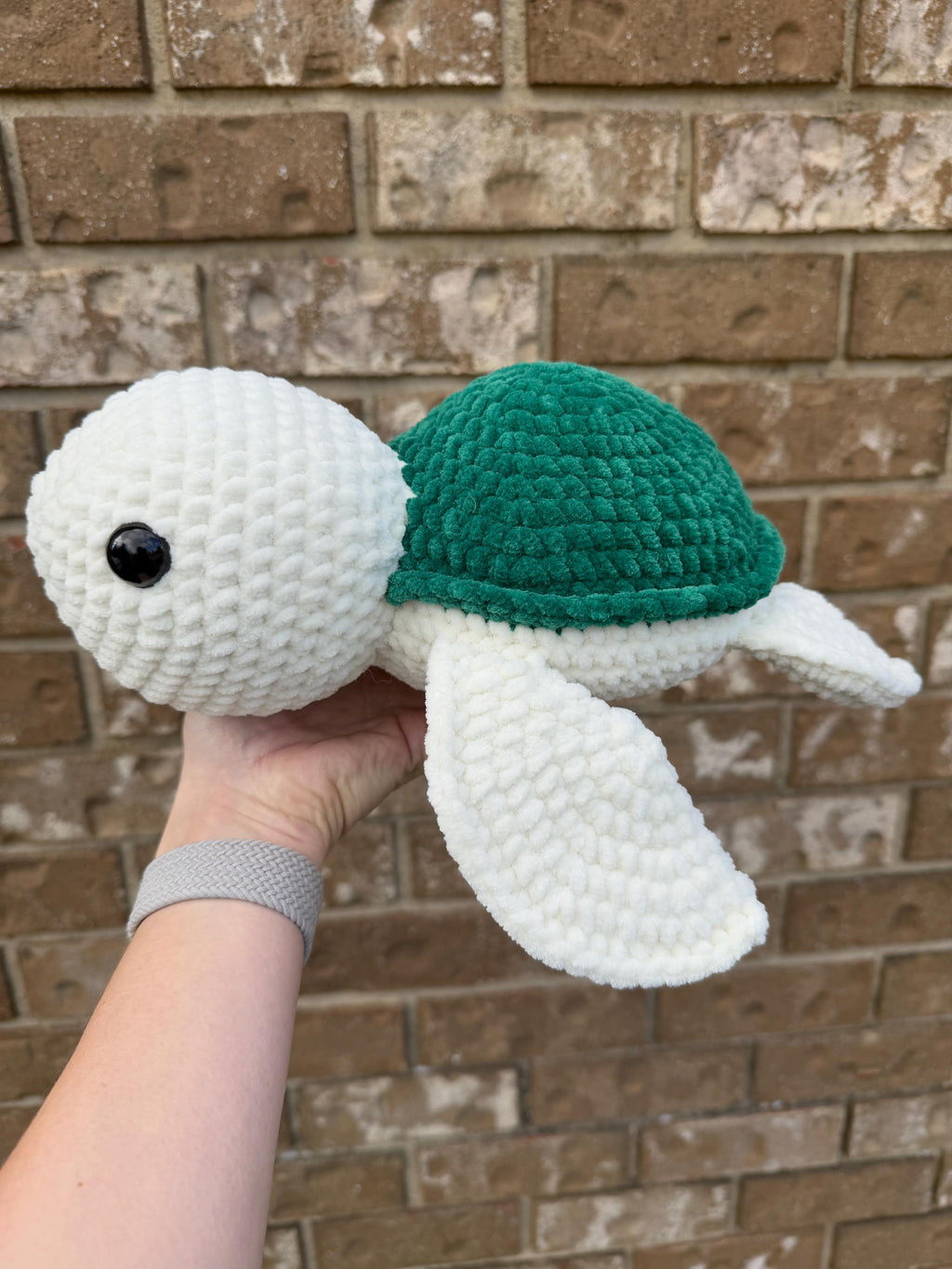 Sea Turtle Crochet Plushie | Soft Green Amigurumi Stuffed Animal