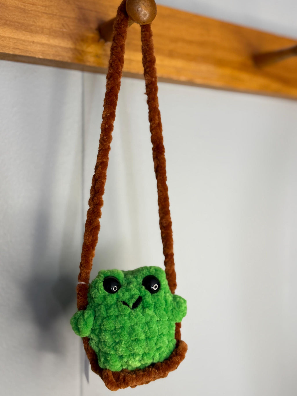 Car Plush Crochet Hanger • Handmade Amigurumi Axolotl, Frog, Penguin