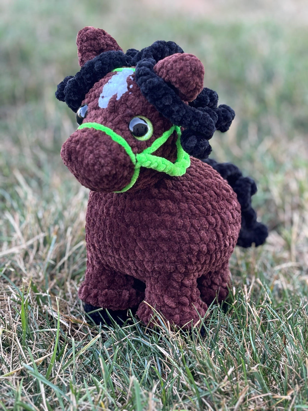 Horse Standing Crochet Plushie: Soft Stuffed Animal Toy