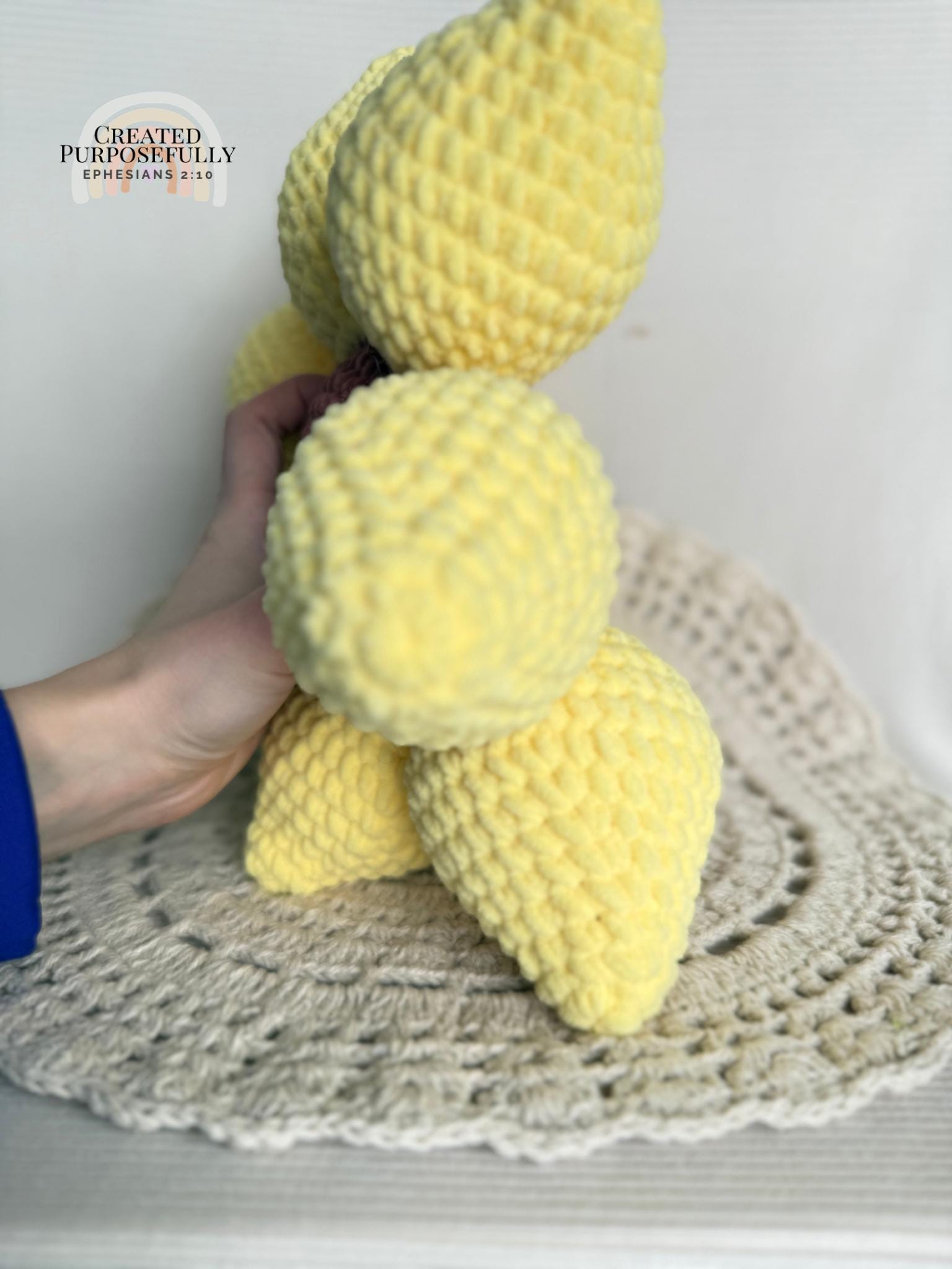 READY TO SHIP Color Crochet Plush Sunflower Pillow, Stuffed Amigurumi