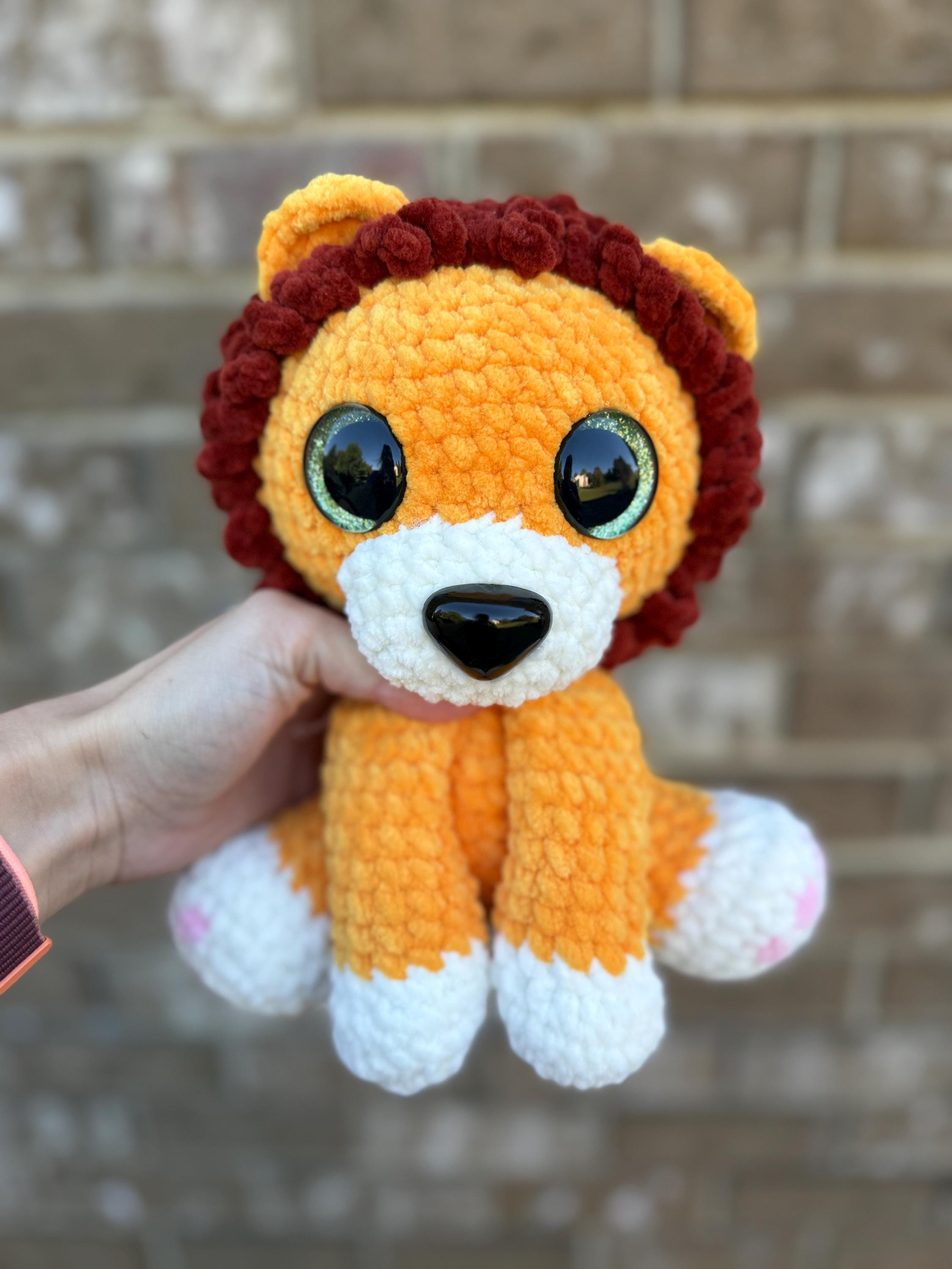 Lion Crochet Plushie • Handmade Amigurumi Safari Animal Toy